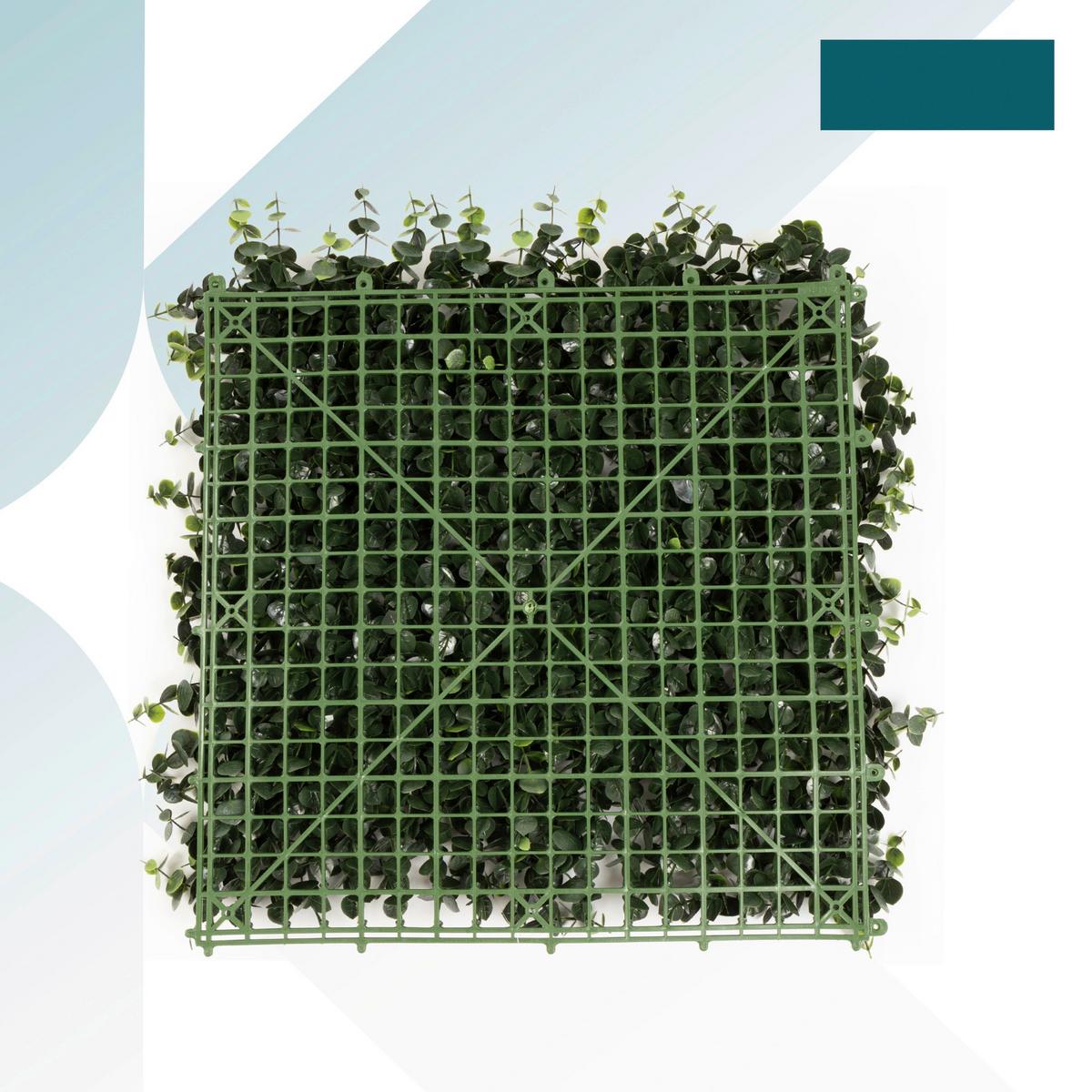 Wandverkleidung Kunstpflanze - Jadegrün/Mintgrün, Trend, Kunststoff (50/50cm) - FloorDirekt