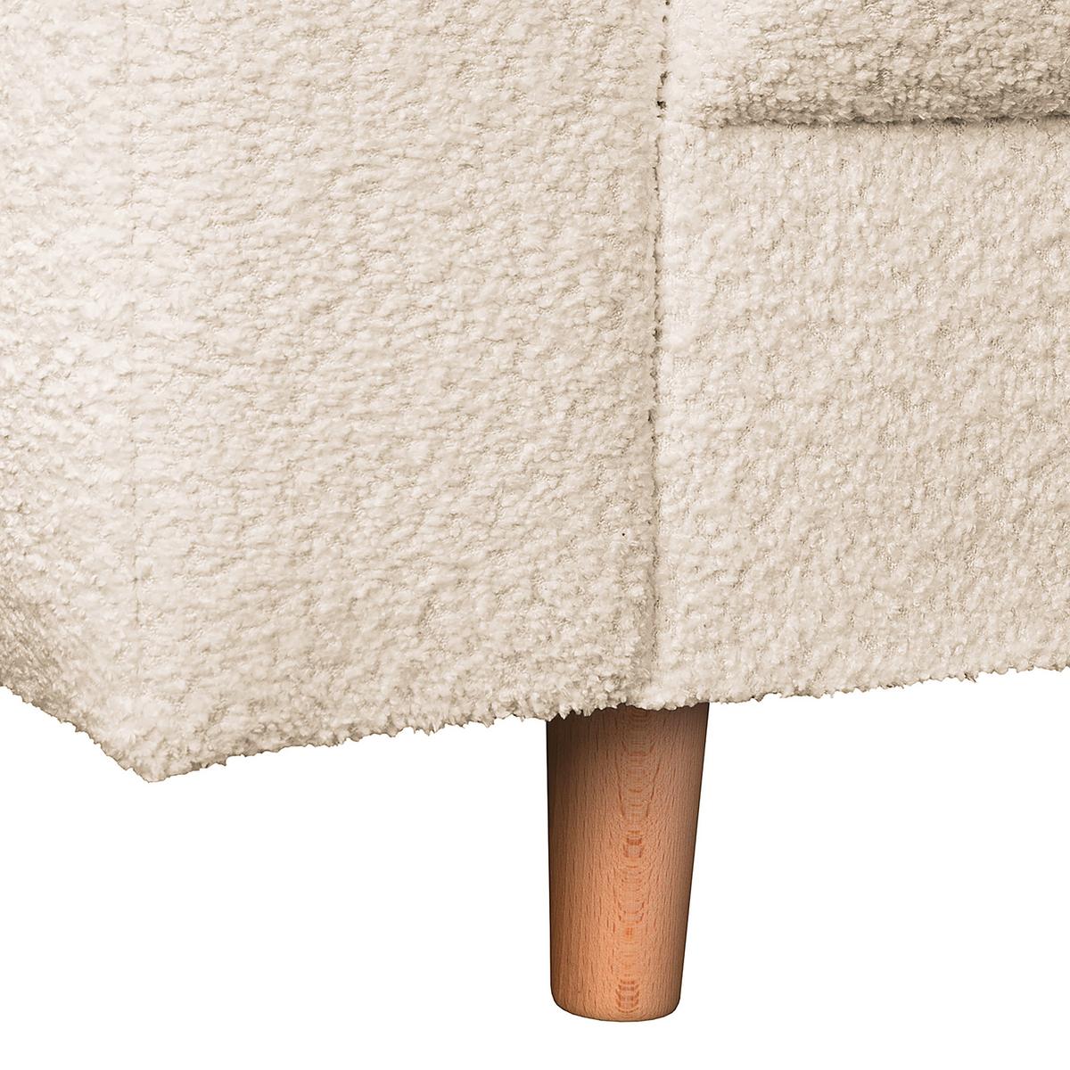 Ecksofa Ariella Weiß S: 231x161 cm - Naturfarben/Weiß, Design, Textil (231/161cm) - Livetastic