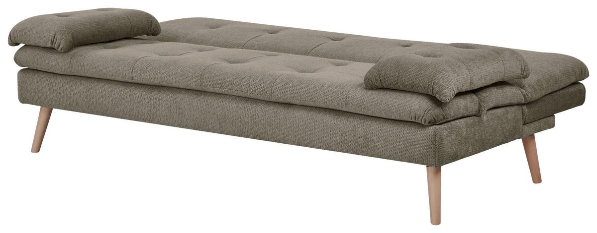 Schlafsofa Armano Braun B: 190 cm - Braun/Naturfarben, Basics, Holz/Textil (190/83/87cm) - P & B