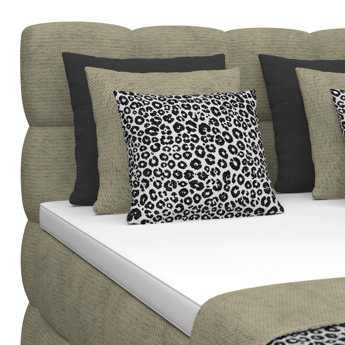 Boxspringbett Brisbane inkl. Bettkasten 120x200 - Schwarz/Grün, Trend, Holz/Holzwerkstoff (120/200cm) - Sembella