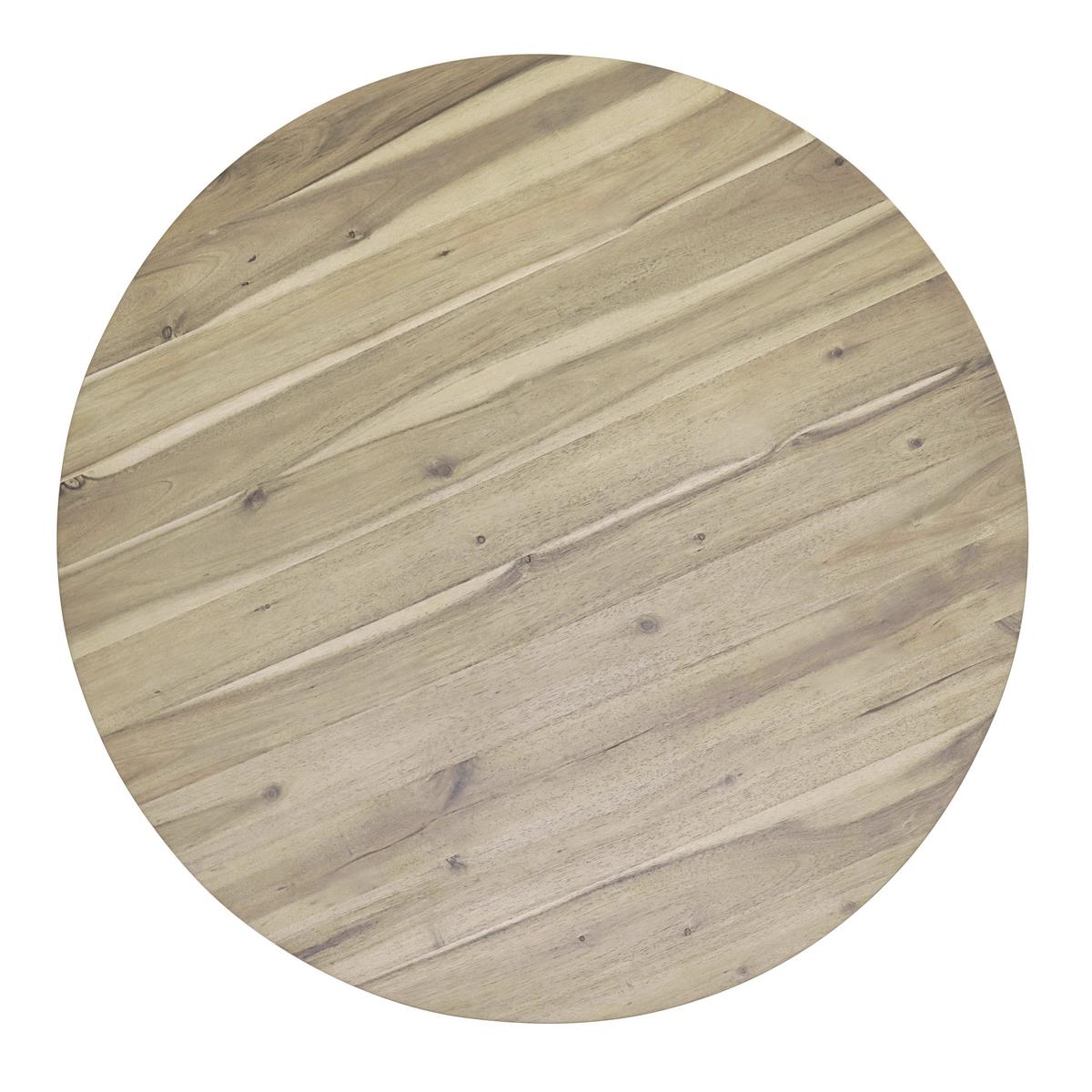Jídelní stůl GEMMA 100 - černá/barvy akácie, Moderní, kov/dřevo (100/76cm) - Bessagi Home