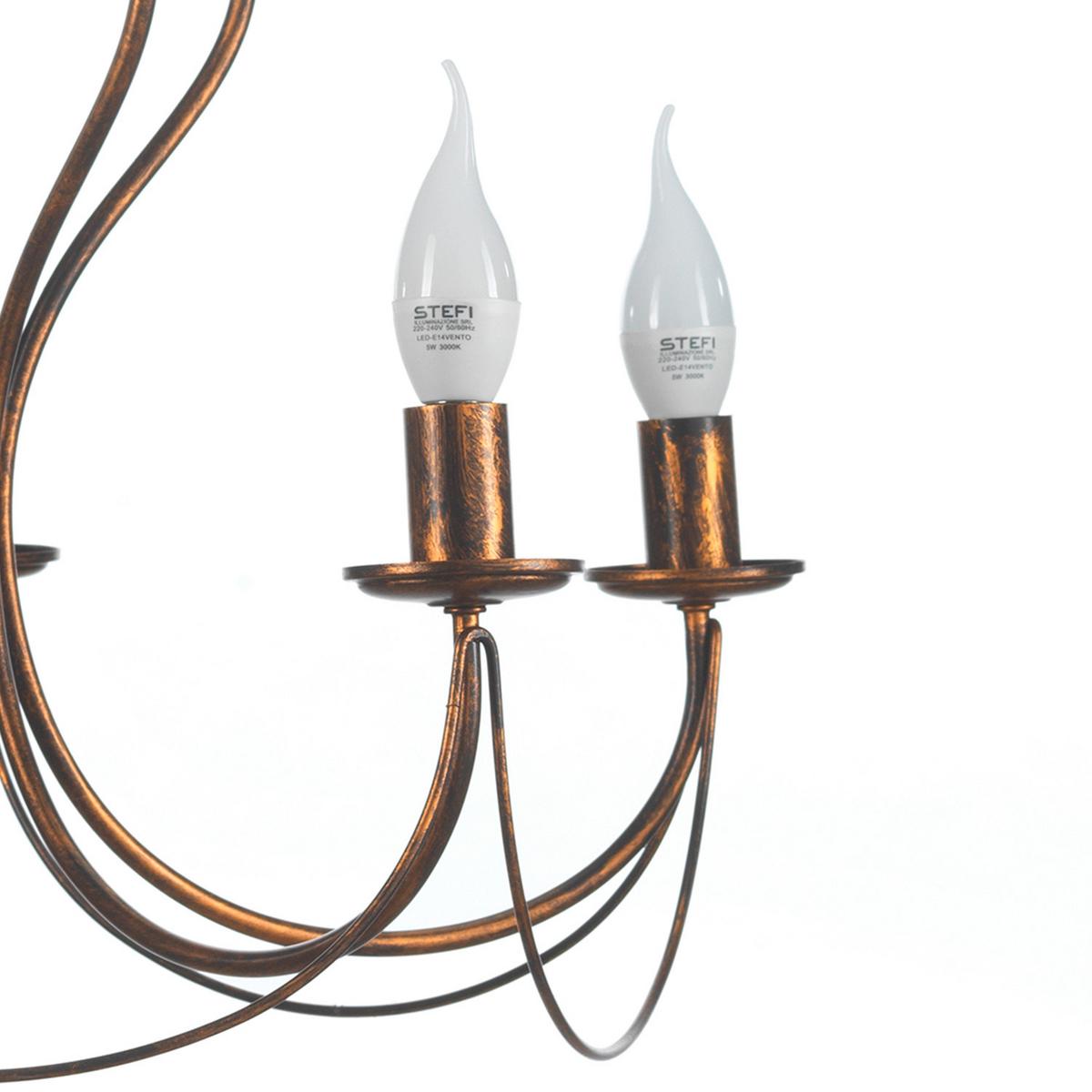 Kronleuchter 4236/5b - Bronzefarben, Basics, Metall (55/105cm)