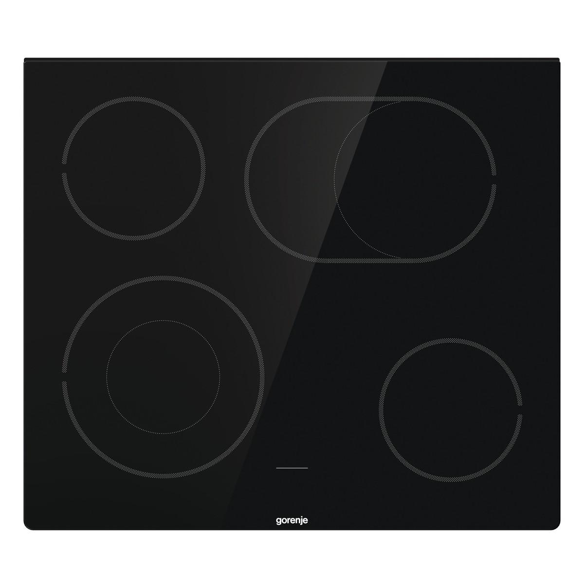 Einbauherd-Set B: 59,5 cm Elektro-Glaskeramik - Edelstahlfarben/Schwarz, Basics, Glas/Metall (59,5/59,5/56,4cm) - Gorenje