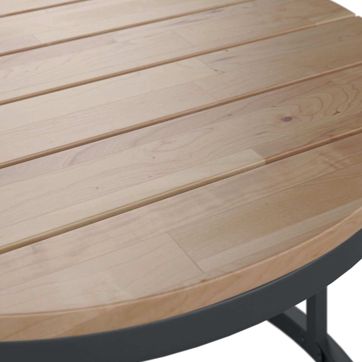 Záhradná sedacia súprava LORENA - čierna/farba akácie, Modern, kov/drevo (241/67/69cm) - Bessagi Garden