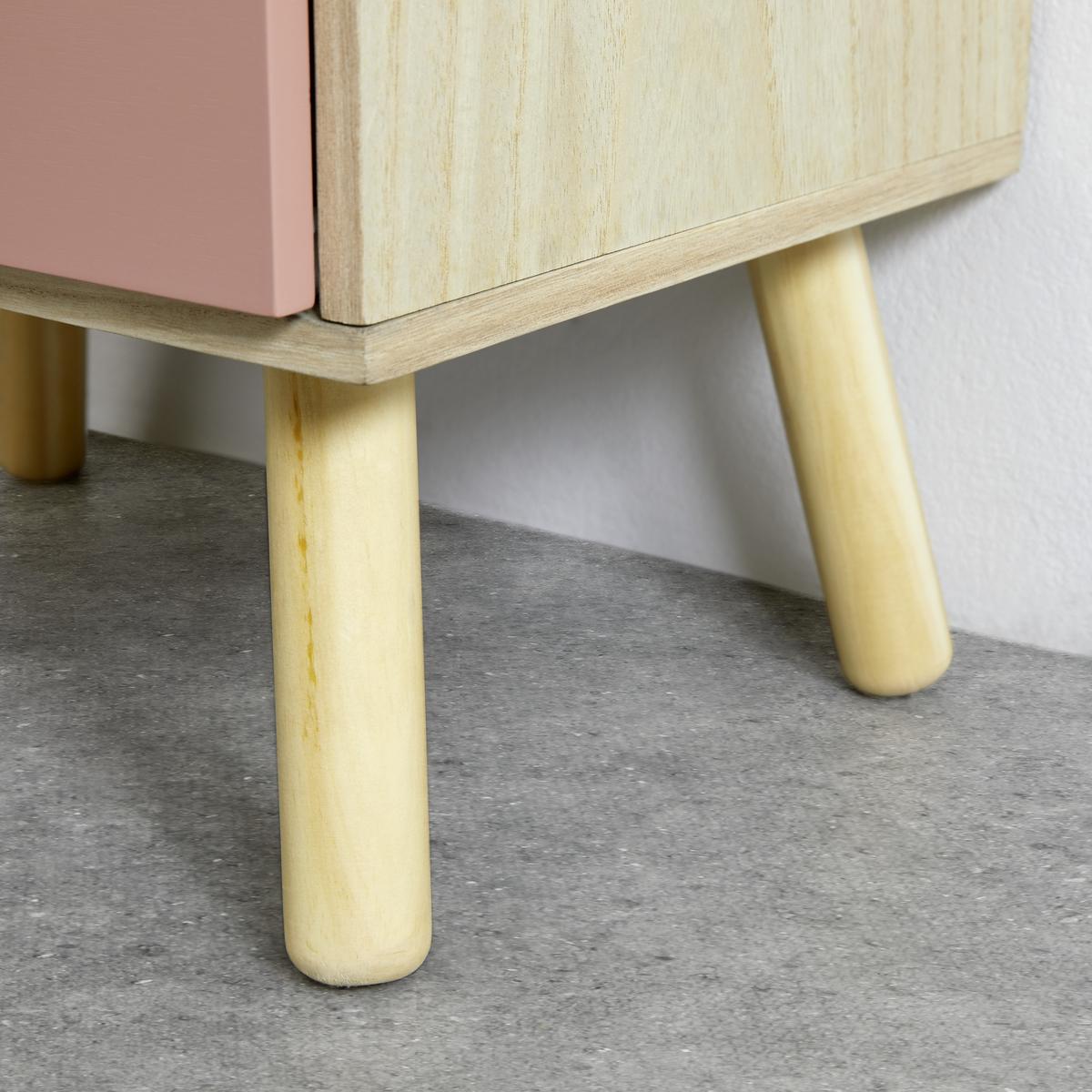 Regál do dětského pokoje LANNY růžový - barvy borovice/pink, Moderní, dřevo (40/86/31cm) - Bessagi Kids