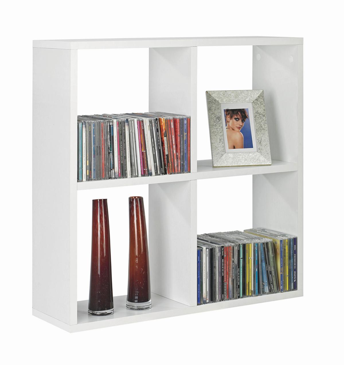 NÁSTENNÝ REGÁL ALEX  *CENOVÝ TRHÁK* - biela, Modern, kompozitné drevo (60/60/18cm) - Based