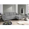 Eckschlafsofa Zona Silberfarben S: 237x143 Cm - Silberfarben/Schwarz, KONVENTIONELL, Textil (237/143cm) - Livetastic