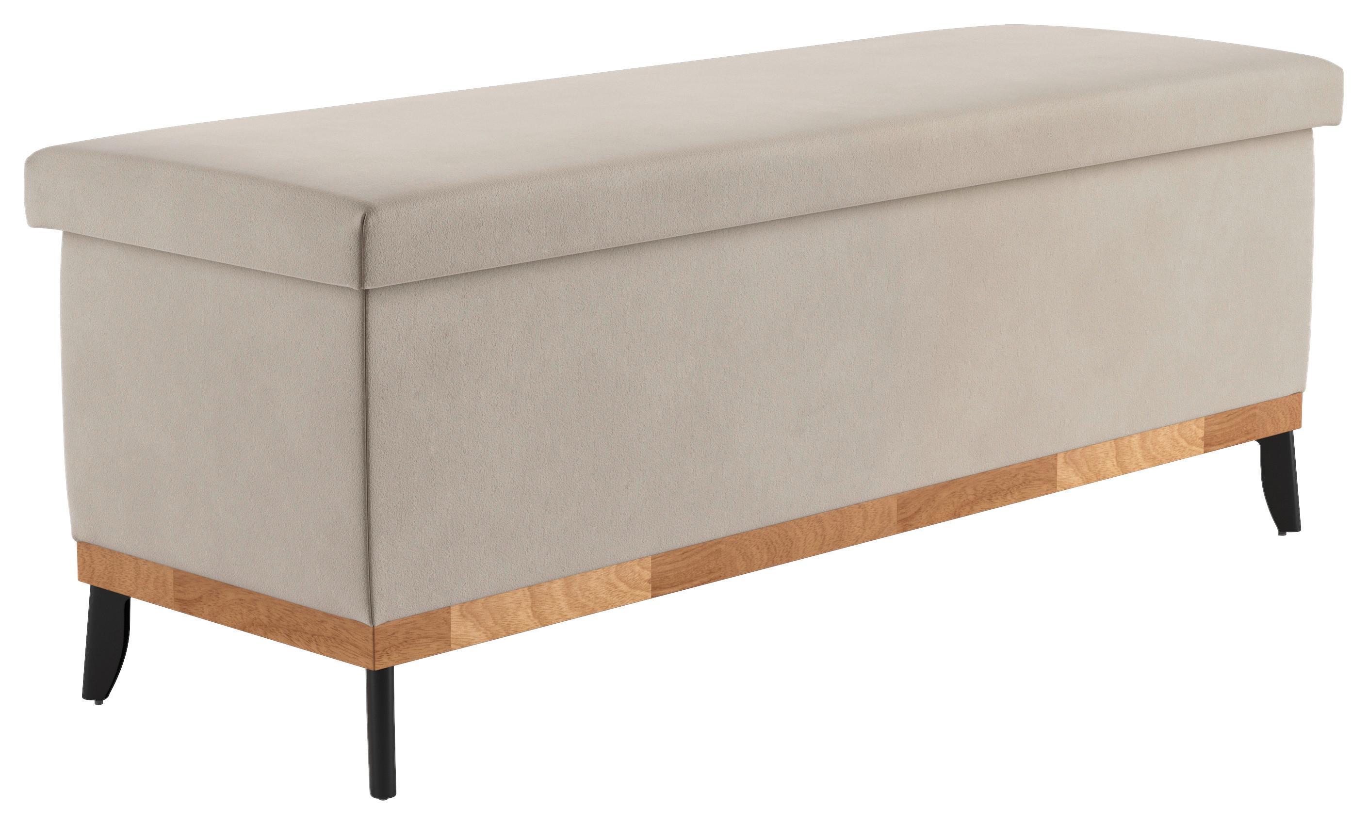 Polsterbank Emily 2 - Schwarz/Naturfarben, MODERN, Holz/Holzwerkstoff (140/54/44cm) - Luca Bessoni