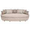 Megasofa Aruba 2 mit Kissen B: 238cm,beige Chenille - Hellbraun/Beige, Trend, Textil (238/80/140cm) - Luca Bessoni