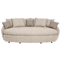 Megasofa Aruba 2 mit Kissen B: 238cm,beige Chenille - Hellbraun/Beige, Trend, Textil (238/80/140cm) - Luca Bessoni