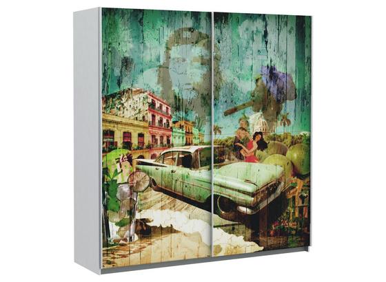 Skříň S Posuvnými Dveřmi Plakato Cuba - bílá, Moderní, kov/kompozitní dřevo (170,3/190,5/61,2cm) Skříň S Posuvnými Dveřmi Plakato Cuba - bílá, Moderní, kov/kompozitní dřevo (170,3/190,5/61,2cm)