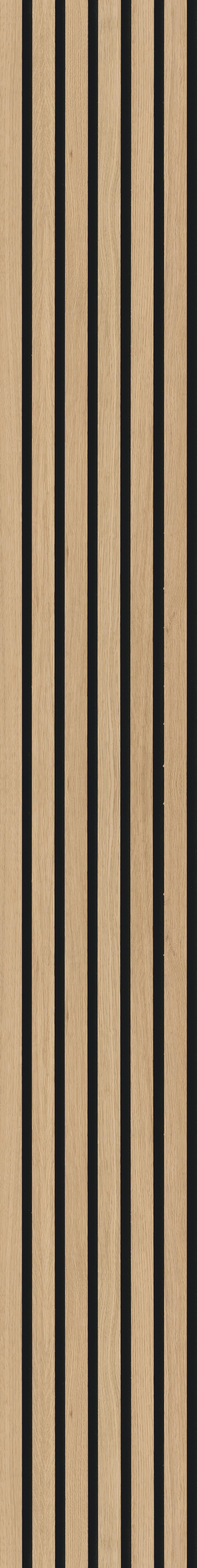 Akustikpaneel Eiche Hellbraun - Hellbraun, KONVENTIONELL, Holz/Kunststoff (250/30/1.1cm) - Novel