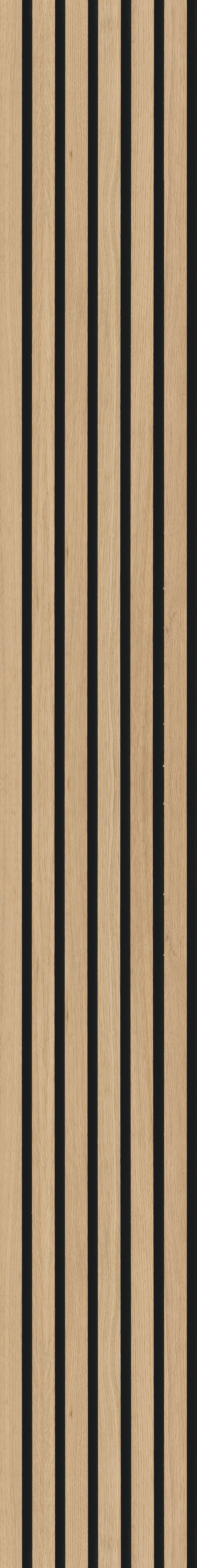 Akustikpaneel Eiche Hellbraun - Hellbraun, KONVENTIONELL, Holz/Kunststoff (250/30/1.1cm) - Novel