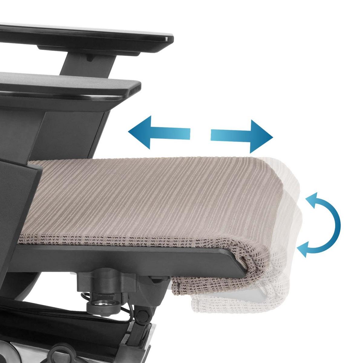 Drehstuhl Genidia Smart Black Grau - Schwarz/Grau, MODERN, Kunststoff/Textil (70/112/55cm) - MID.YOU