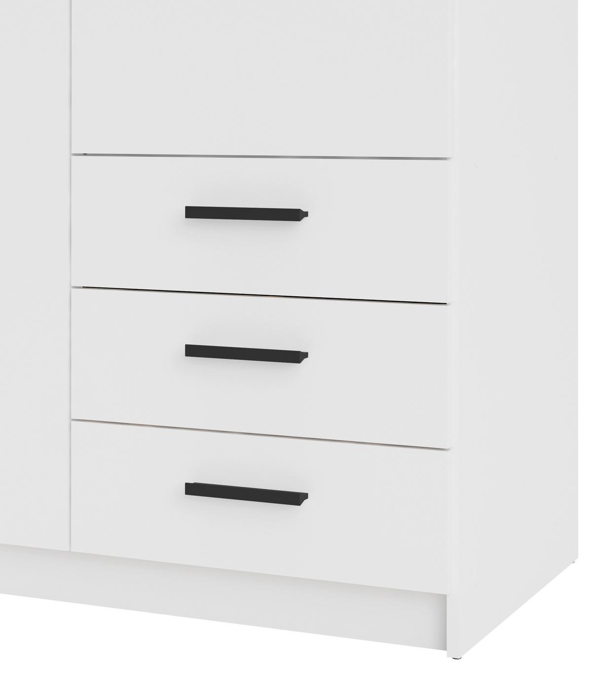 Kleiderschrank Sprint, Weiß, B: 98,5 Cm - Weiß, Basics, Holzwerkstoff (98,5ml) - MID.YOU