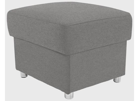 Hocker Sonoma - Chromfarben/Silberfarben, MODERN, Textil (58/45/58cm) - Ombra Hocker Sonoma - Chromfarben/Silberfarben, MODERN, Textil (58/45/58cm) - Ombra