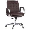 Chefsessel Villa Braun Bis 120 Kg - Silberfarben/Braun, Basics, Leder/Kunststoff (60/109/48cm) - MID.YOU