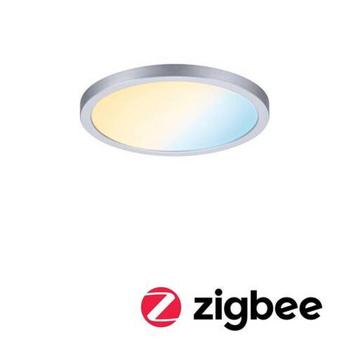 LED-Paneel Ø 17,5 cm Rund dimmbar - Chromfarben, Design, Kunststoff (17,5/1cm) - Paulmann
