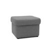 Polsterhocker Sarafina Grau Webstoff H: 40cm - Schwarz/Grau, KONVENTIONELL, Textil (61/40/61cm) - MID.YOU