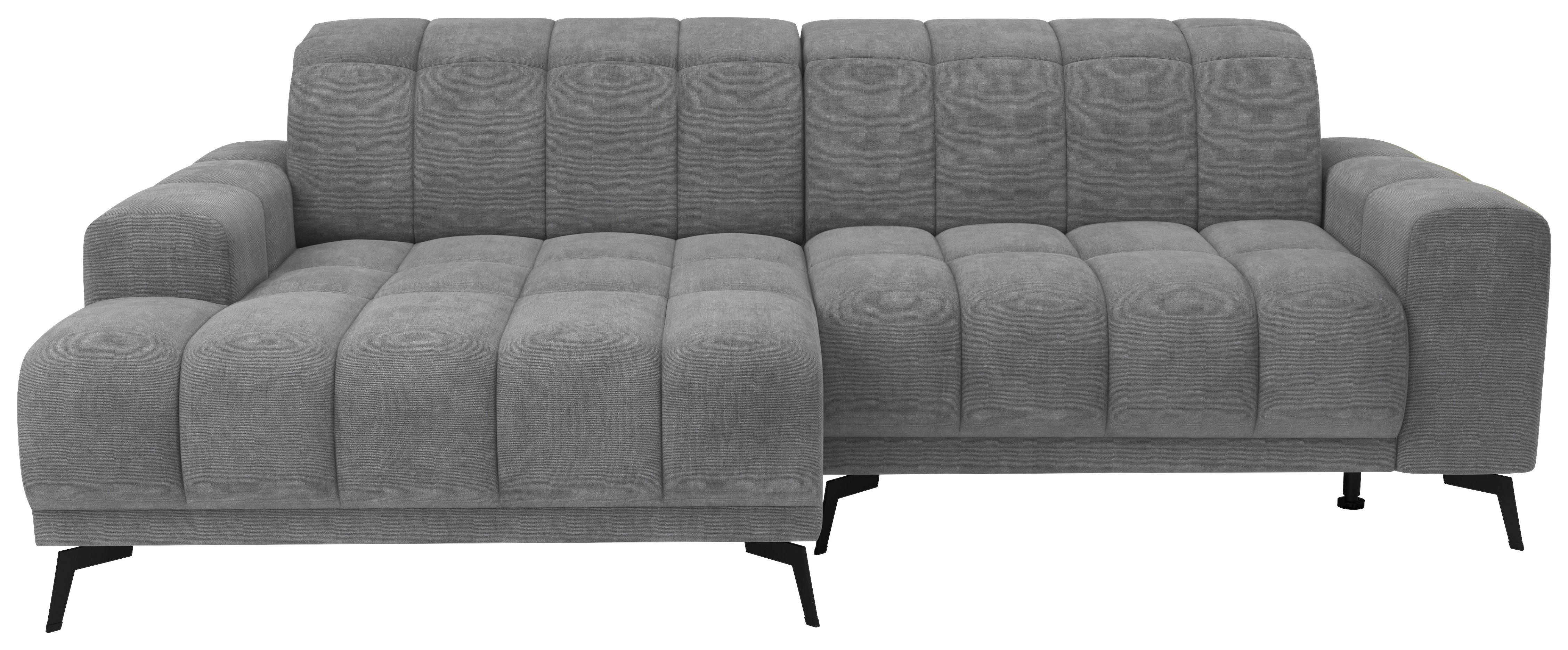 Rohová sedačka LAYA, levá, šedá tkanina MEMPHIS - šedá, Moderní, textil (155/250cm) - Premium Living