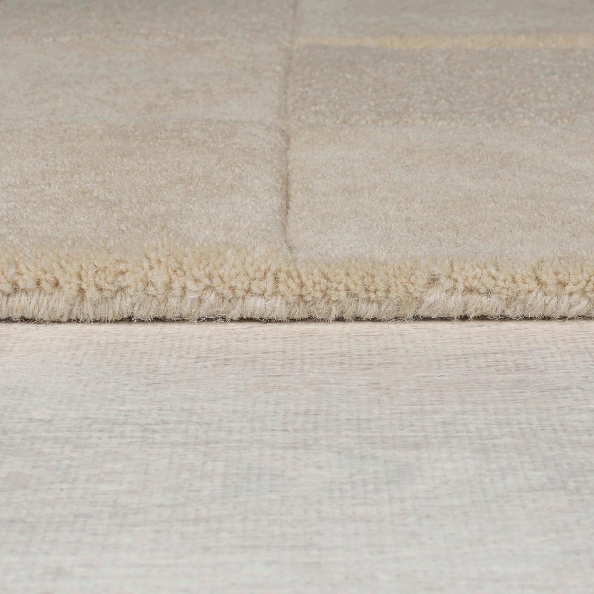 Wollteppich Checkerboard Beige B: 160 cm - Beige, Basics, Textil (160/230cm)