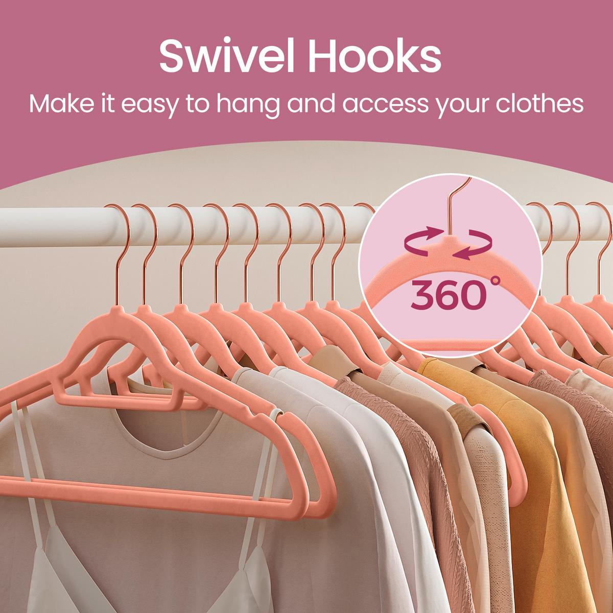 Kleiderbügel Rosa B: 42,7 cm - Rosa, Basics, Kunststoff/Metall (42,7/22/0,6cm)