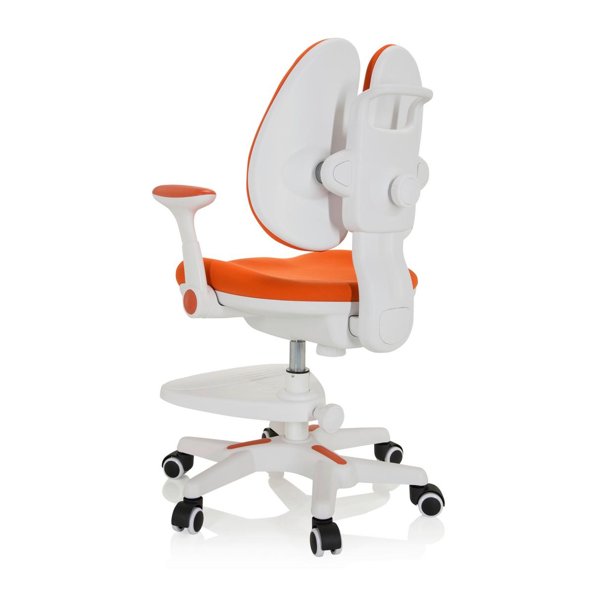 Jugenddrehsuthl Kid Wing Orange/weiß Bis 80 Kg - Orange/Weiß, MODERN, Kunststoff/Textil (56/88/52cm) - MID.YOU