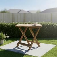 Gartentisch Ph-Aca-Gkt-46-Round-Brown - Akaziefarben, Basics, Holz (46/45cm)