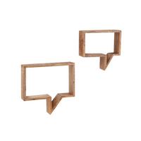 Wandregalset Naturfarben B: 46-39 cm - Naturfarben, Design, Holz (50-40/46-39/13-13cm) - Livetastic