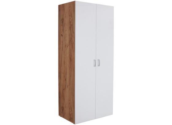 Skriňa Tio - farby dubu/biela, Konvenčný, kompozitné drevo (80/183/37,5cm) Skriňa Tio - farby dubu/biela, Konvenčný, kompozitné drevo (80/183/37,5cm)