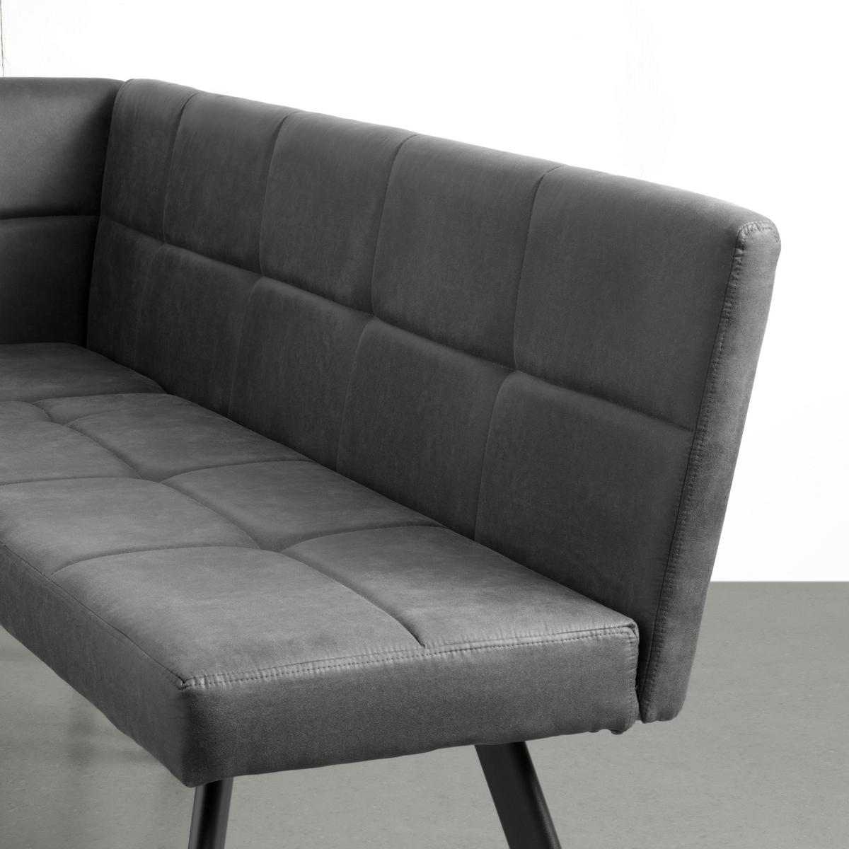 Rohová lacive COOPER - šedá/černá, Moderní, kov/textil (190/85/150cm) - Mömax