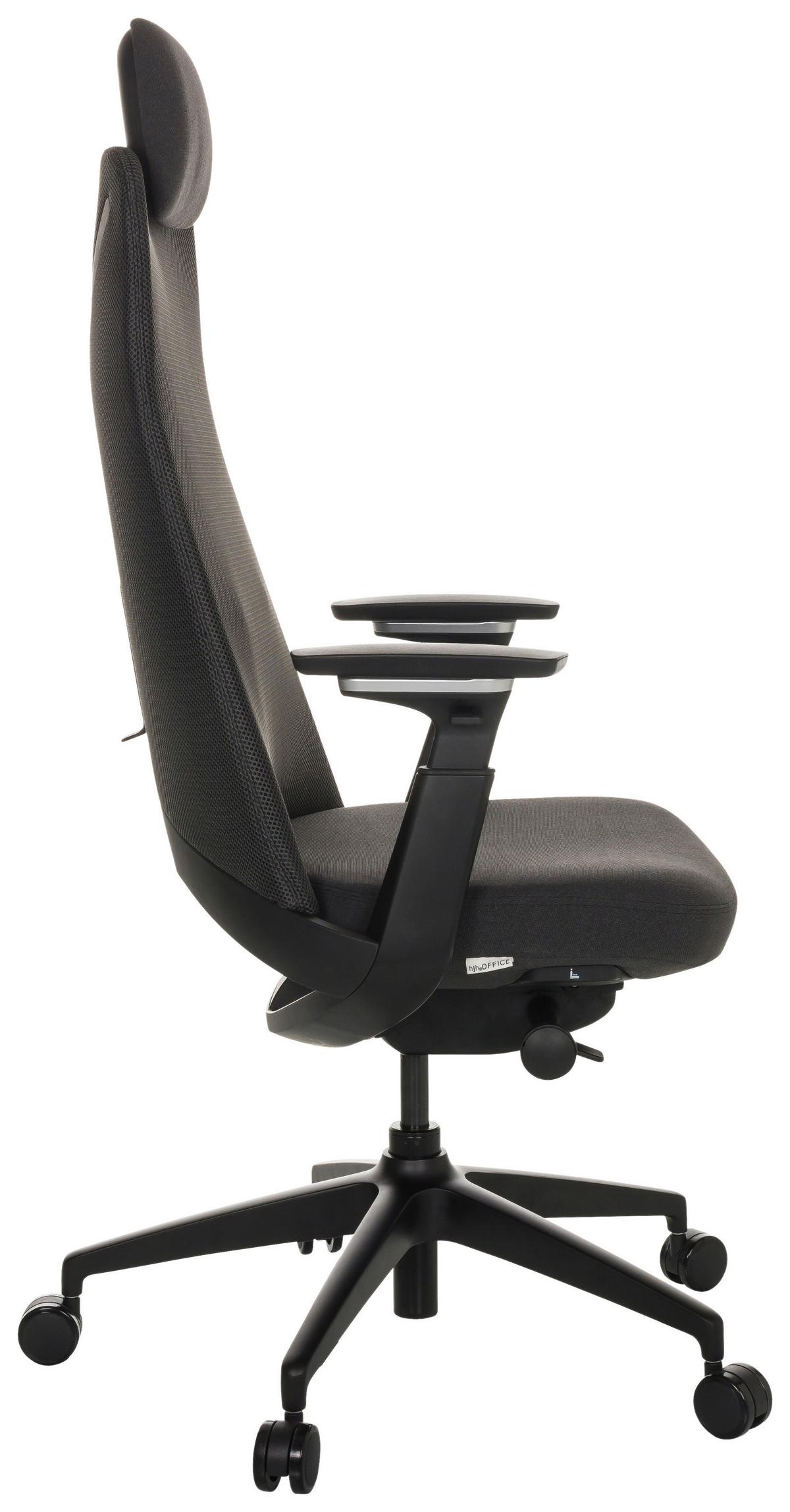 Drehstuhl Yucano - Schwarz, Basics, Kunststoff/Textil (68/120-131/60cm) - MID.YOU