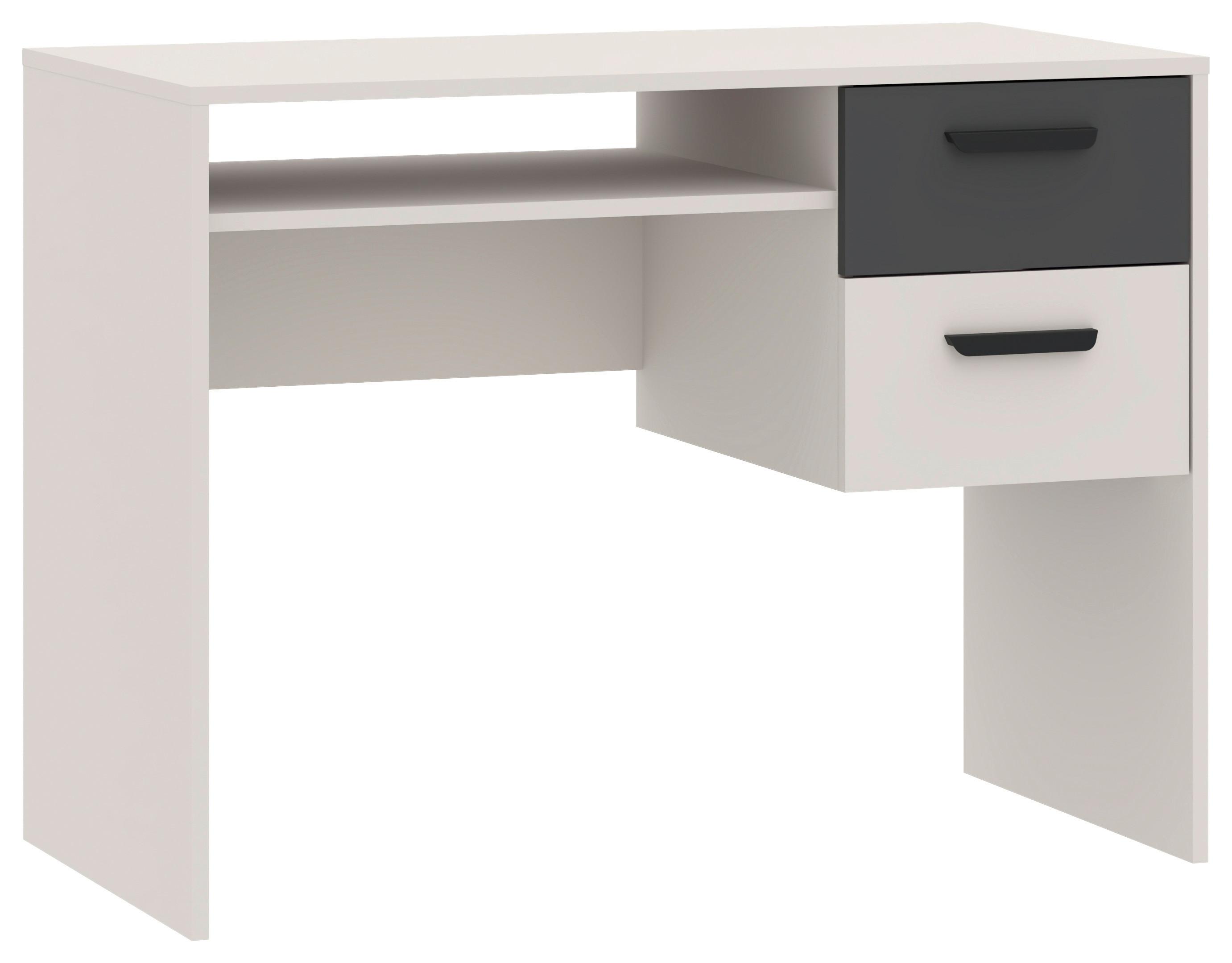 Schreibtisch Basic Two Kaschmir/Anthrazit B: 100cm - Kaschmir/Anthrazit, KONVENTIONELL, Holzwerkstoff (100/75/50cm)