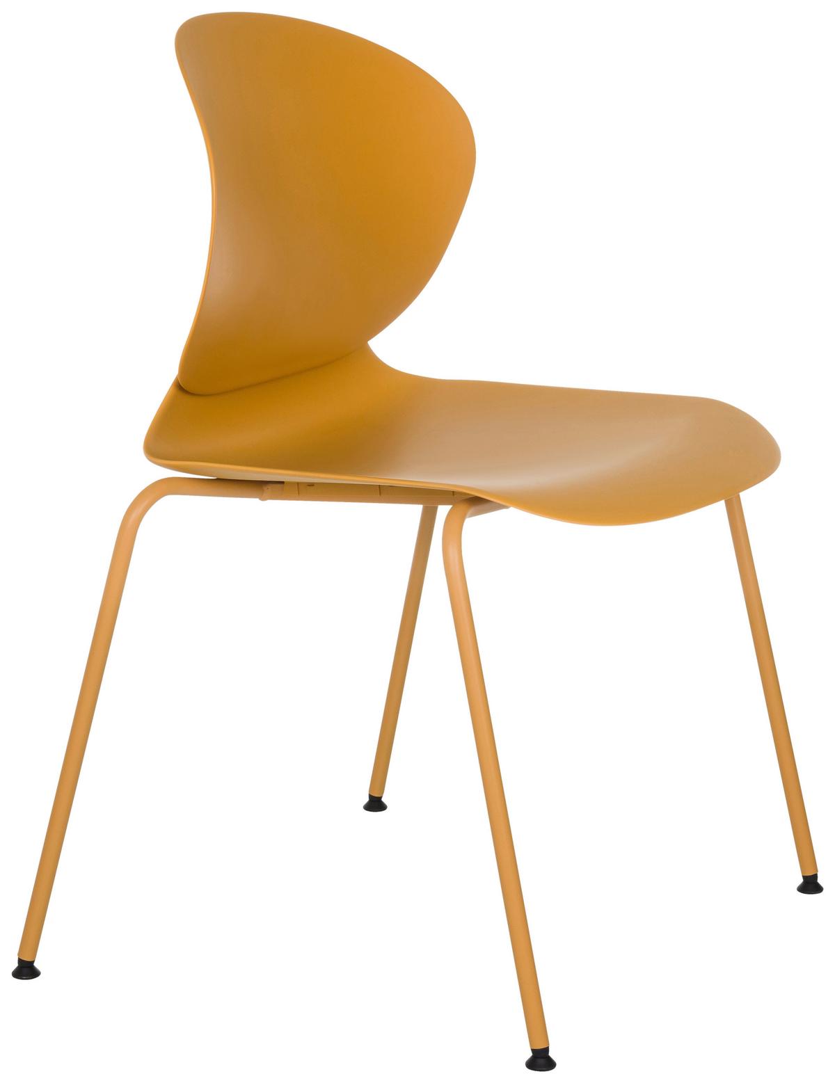 Besucherstuhl T36 Vi Gelb B: 56 cm - Gelb, MODERN, Kunststoff/Metall (56/80/54cm) - MID.YOU