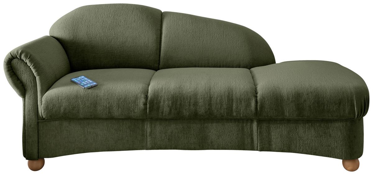 Ottomane Torello Grün B: 86cm - Wildeiche/Grün, KONVENTIONELL, Textil (86/84/190cm) - Livetastic