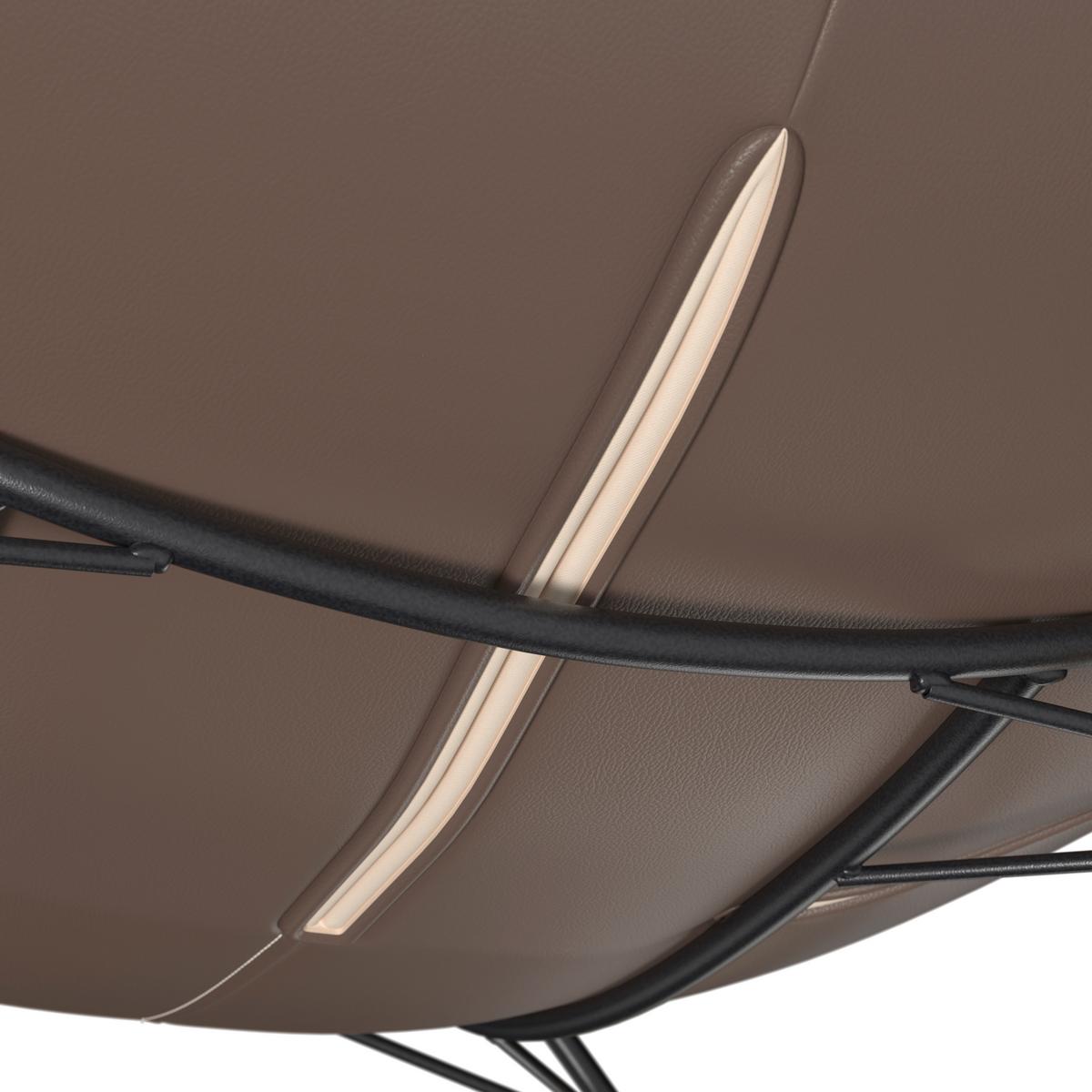 Houpací křeslo ELEA, hnědá, max. 140 kg - černá/přírodní barvy, Moderní, kov/dřevo (103/79/109cm) - Bessagi Home