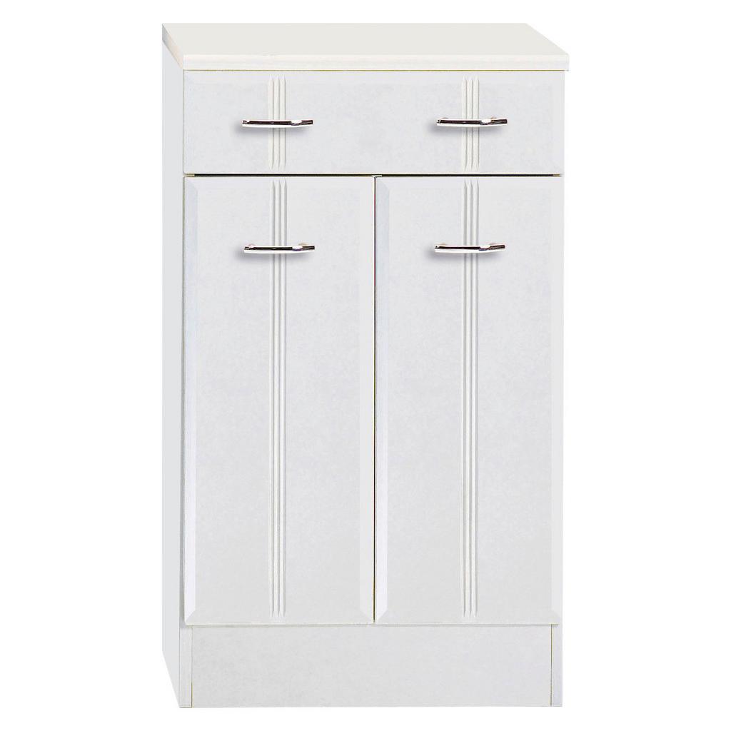 Unterschrank mit Lade Rallye B: 50cm Weiß Dekor