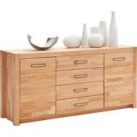 Sideboard Massiv B: 163 cm Fenja, Kernbuche - Buchefarben, Design, Holz (163/78/40cm) - MID.YOU