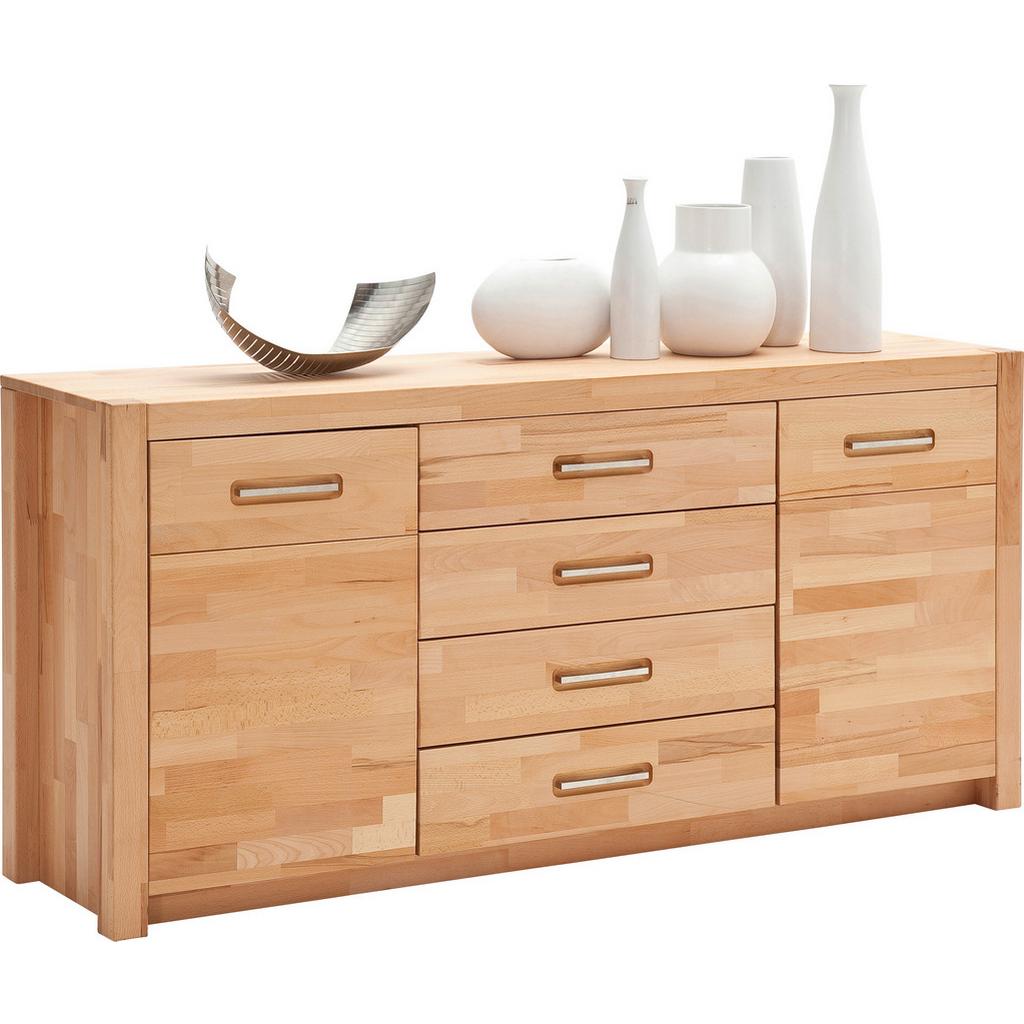 Sideboard Massiv B: 163 cm Fenja, Kernbuche