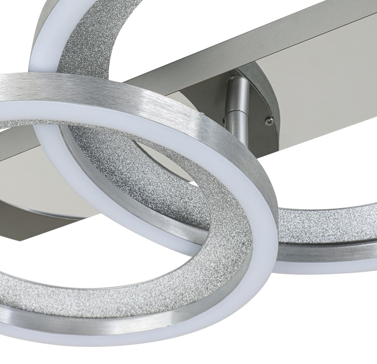 LED-DECKENLEUCHTE CALOGERO - Chromfarben/Silberfarben, Basics, Kunststoff/Metall (46/30,4/8cm) - Luca Bessoni