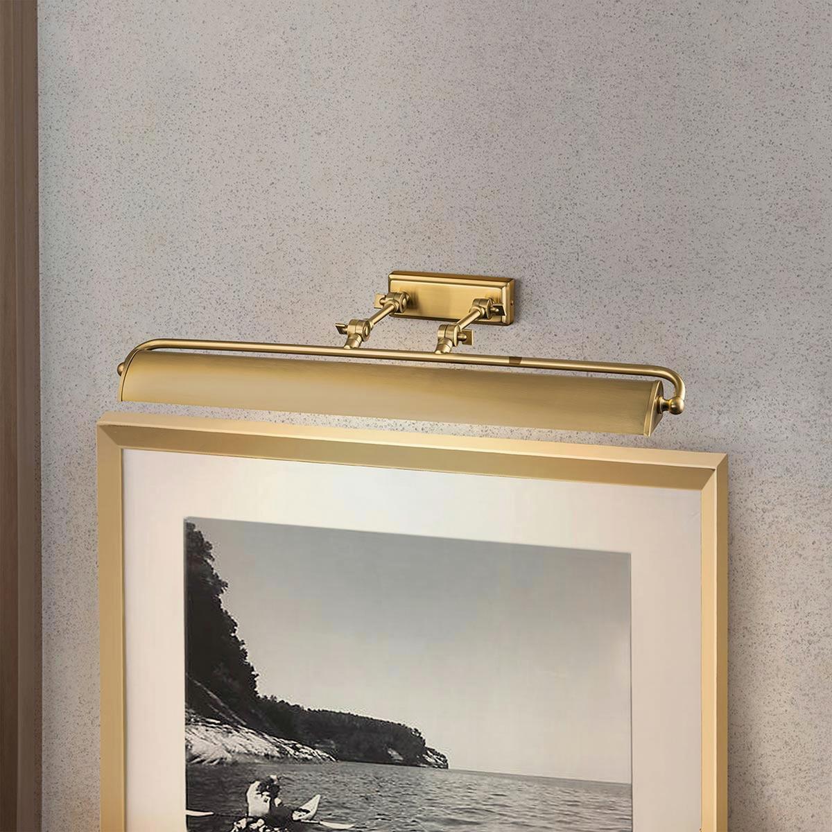 Képmegvilágító Lámpa Winchfield-Pll-Ab-Mb - fekete/sárgarézszínű, Konventionell, fém (12.7/70.3/31.8cm) - Elstead Lighting