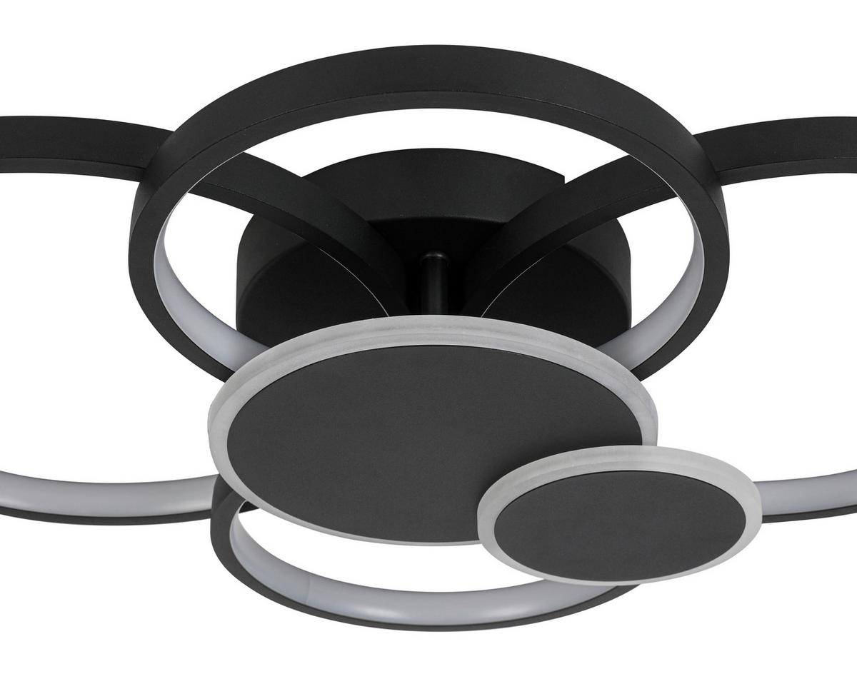 Led-deckenleuchte Christin - Schwarz, Basics, Kunststoff/Metall (46/62/10cm) - Luca Bessoni