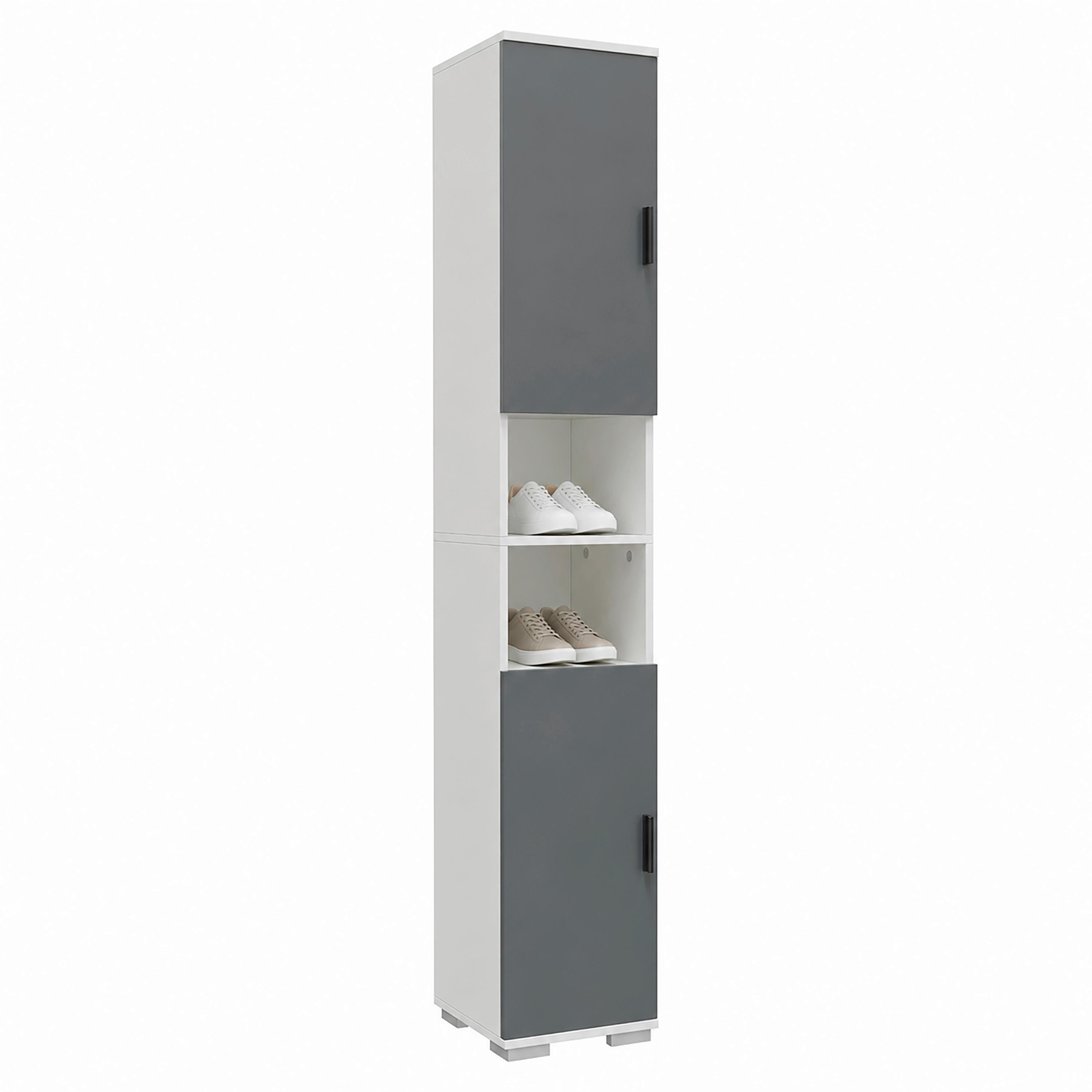 SKRINKA NA TOPÁNKY GADOS - čierna/biela, Design, kov/kompozitné drevo (30/178/33cm) - MID.YOU