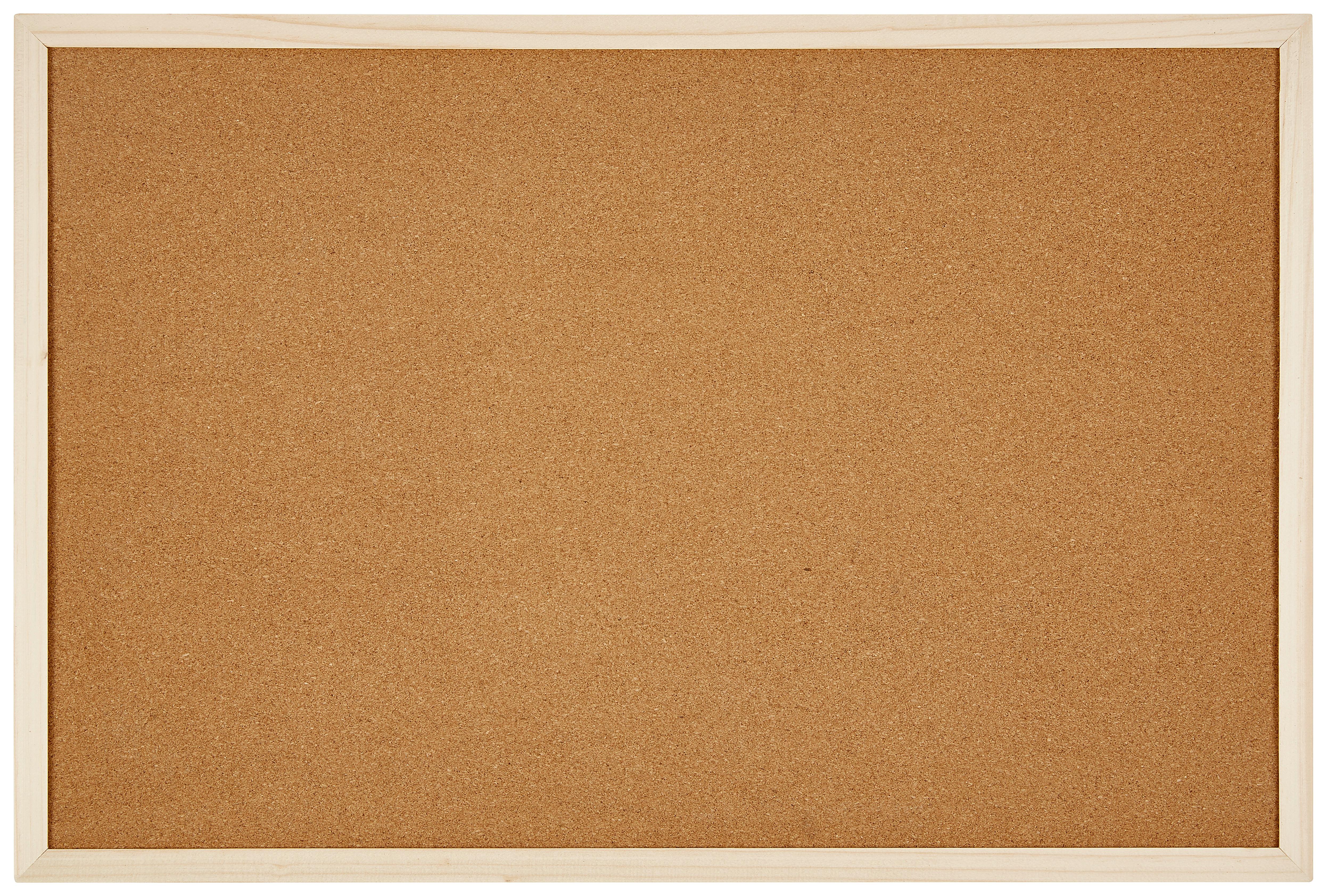 Pinnwand Bea mit Holzrahmen Naturfarben, 40x60 cm - Naturfarben/Kieferfarben, Basics, Karton/Holz (40/60cm) - Homezone