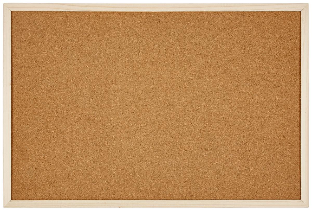Pinnwand Bea mit Holzrahmen Naturfarben, 40x60 cm - Naturfarben/Kieferfarben, Basics, Karton/Holz (40/60cm) - Homezone