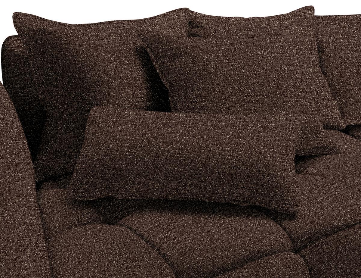 Boxspringová pohovka SOFI, hnedá - hnedá/čierna, Modern, textil (294/93/152cm) - Premium Living