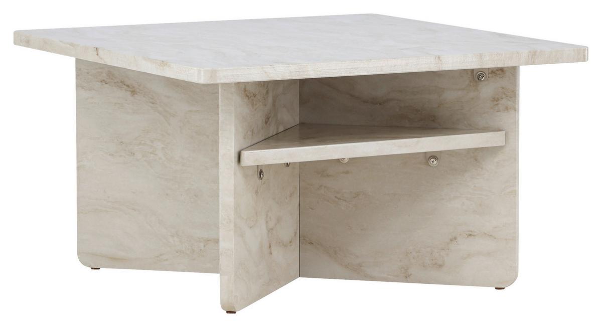 Couchtisch Ålesund - Beige, Design, Holzwerkstoff (75/75/42cm) - Livetastic