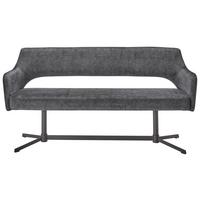 SEDACÍ LAVICE VALLETTA - černá/antracitová, Moderní, kov/textil (170/85/61cm) - Premium Living