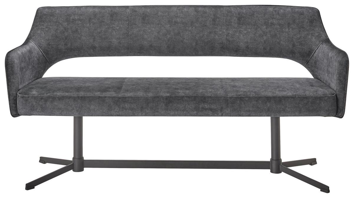 SEDACÍ LAVICE VALLETTA - černá/antracitová, Moderní, kov/textil (170/85/61cm) - Premium Living