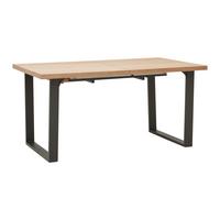 Rozkládací jídelní stůl KILIAN dub 150-190 cm - černá/barvy dubu, Moderní, kov/dřevo (150-190/90/75cm) - Bessagi Home